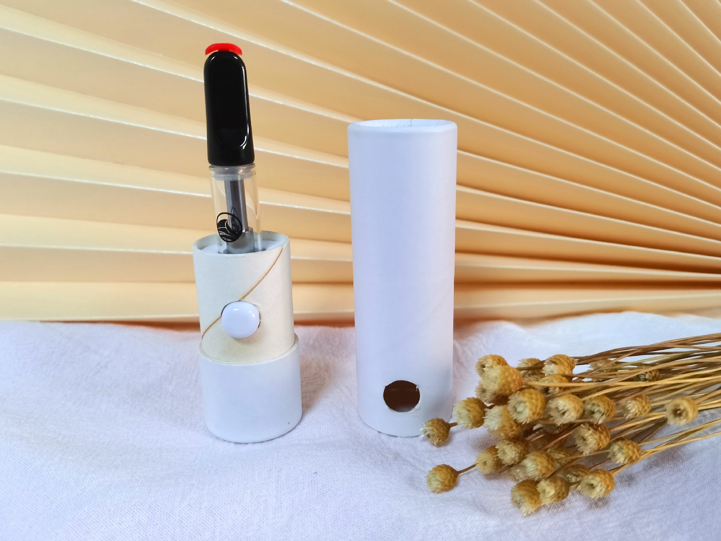 Child-Resistant Packaging Cardboard Tube Child Proof Paper Tube Child Safety Paper Tube With Child Resistant Buttons for 12