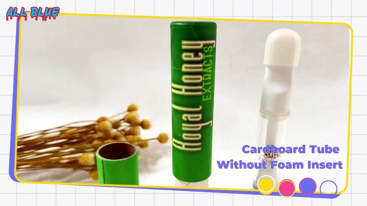 Best Custom Print Cylinder Container Cardboard Kraft Paper Tube Packaging for oil Vape Carts Company - All Blue 1