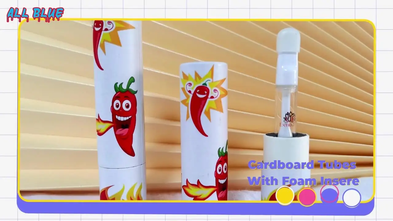 Customized Foam Insert Cardboard Packaging Tube Fits for Vape Cartridges Oil Glass Syringes 1