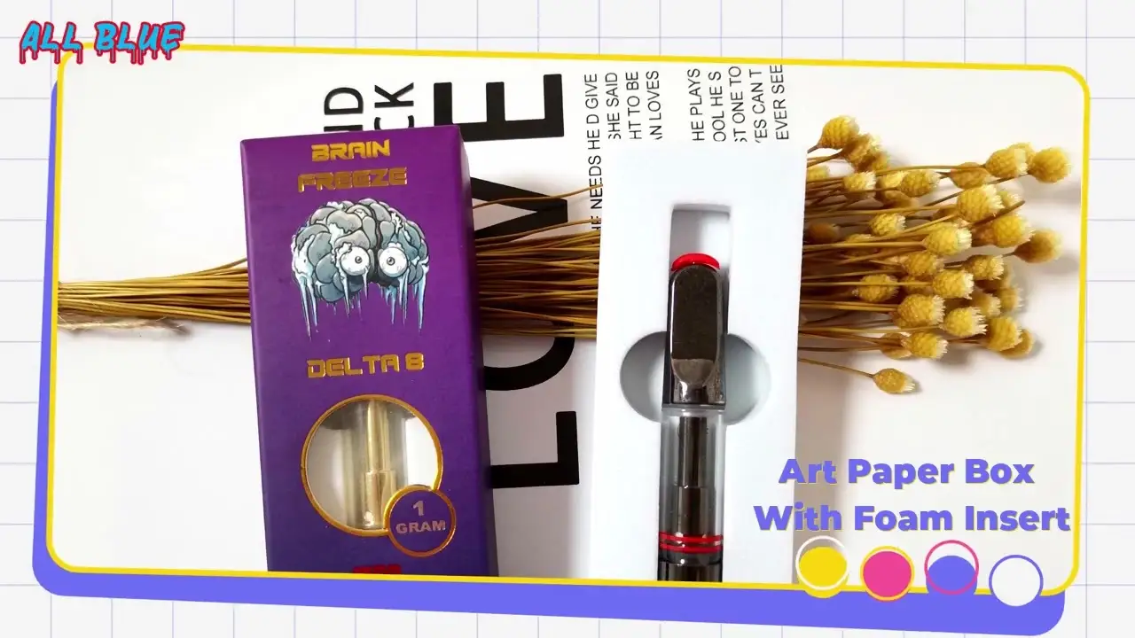 Custom Logo One Gram THC LIVERESIN Cartridge Glass Syringe Packaging Fold Box Type Liva Resin Carts Box With Foam Insert 1