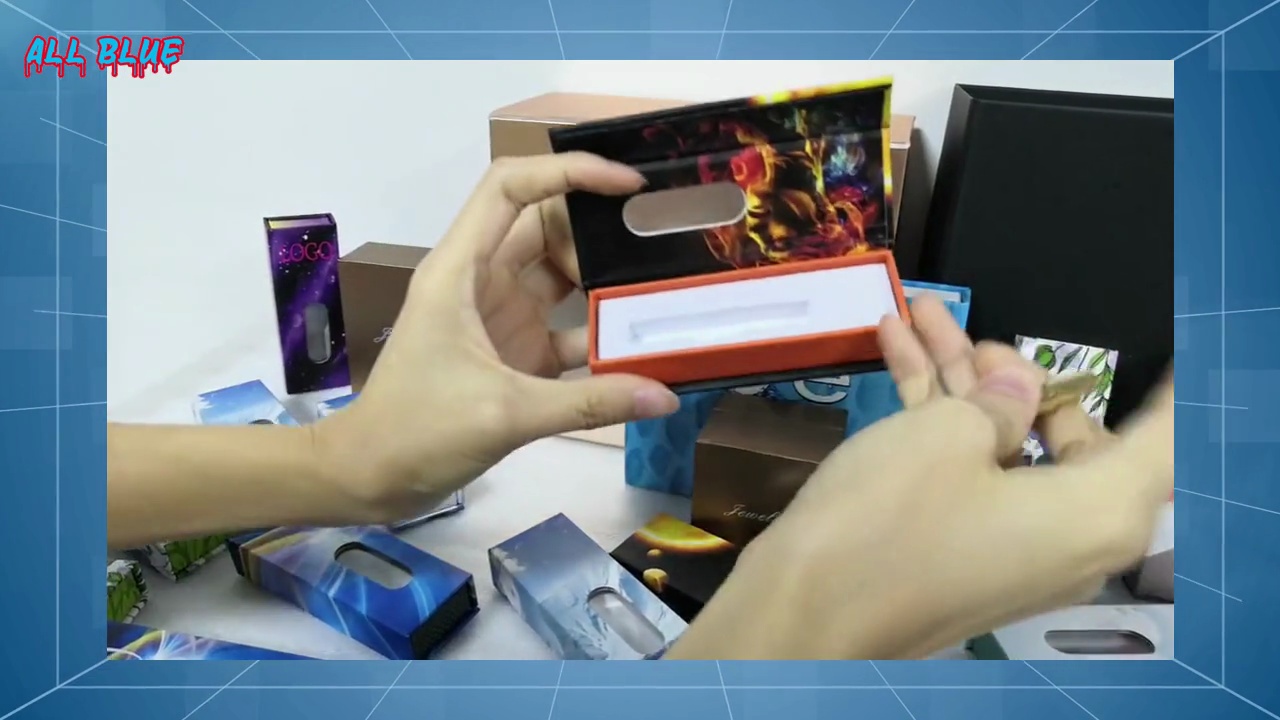 Best cardboard box magnetic vape packaging Company - All Blue 6