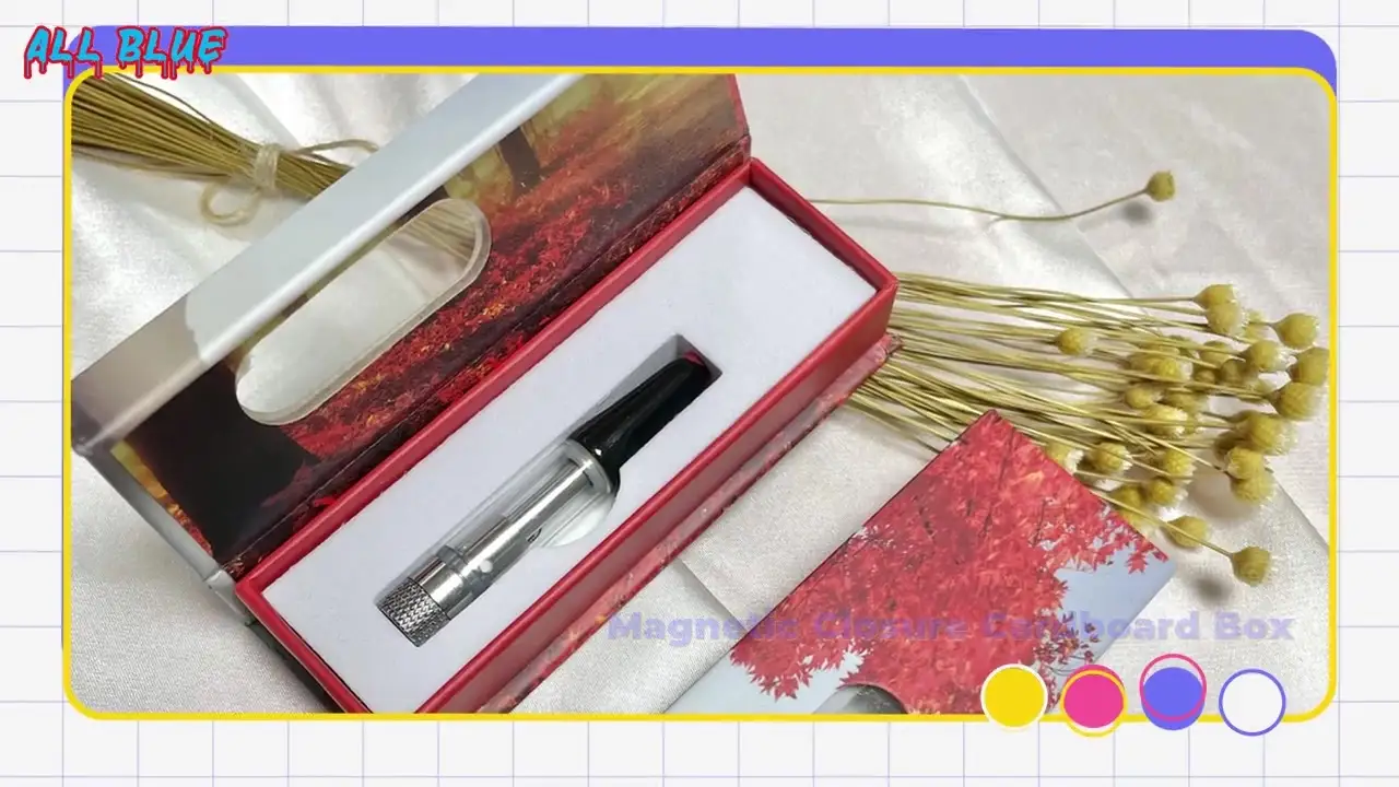 Custom wax pen cartridge Magnetic Closure Cardboard Box OEM Vape Pen Cartridge book shape cardboard Cigars Box magnetic 1