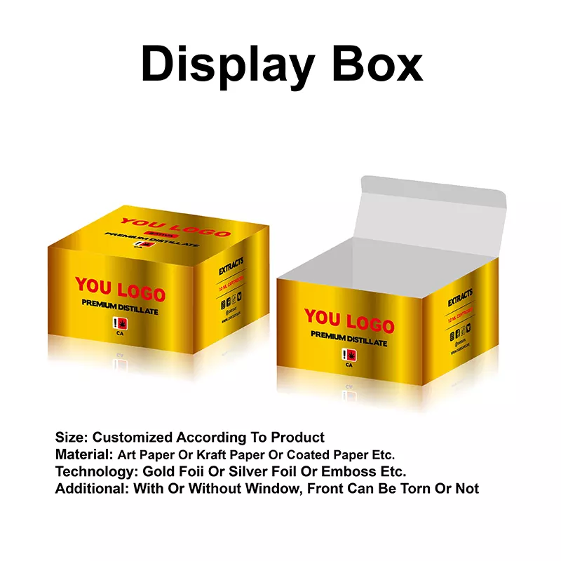custom logo Display Boxes new arrival for vape cartridge packaging kit prerolled packaging box design 5