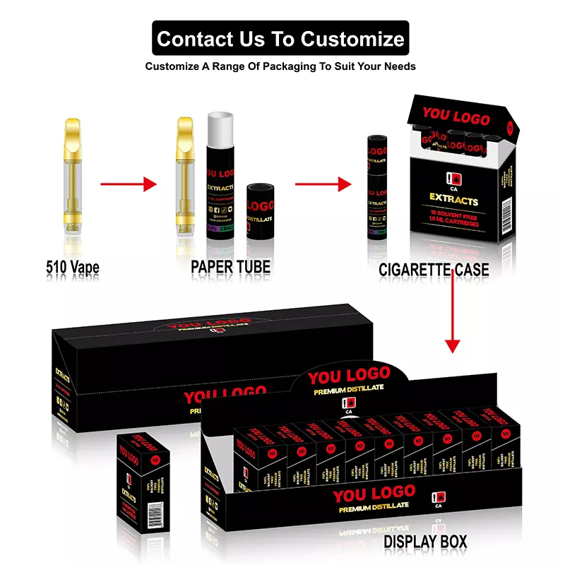 custom logo Display Boxes new arrival for vape cartridge packaging kit prerolled packaging box design 11