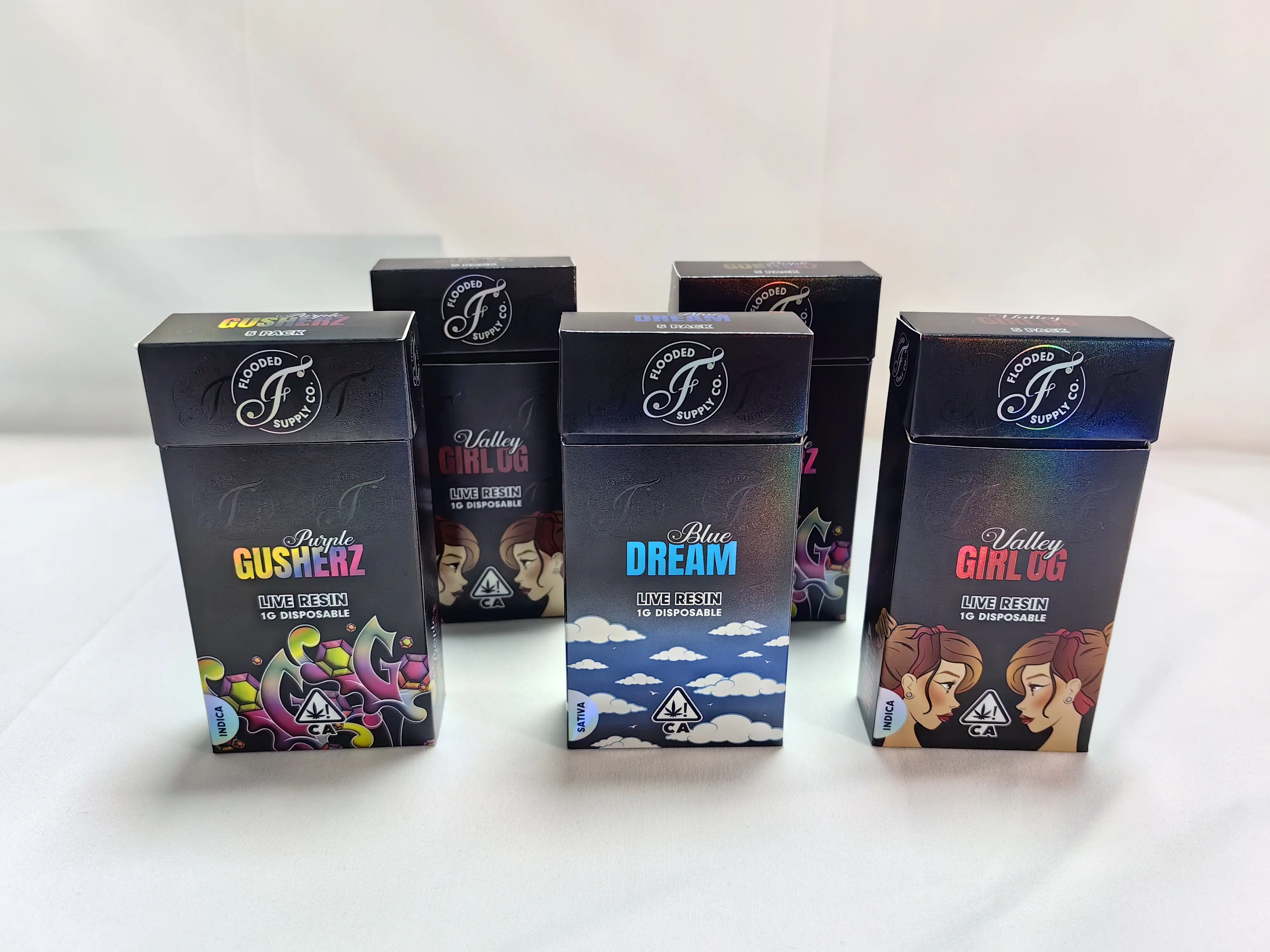 Creative Biodegradable Flip Top Cigarette Packaging Box Custom Design Small Paper Box for Smoke Cigars Food Safe 1