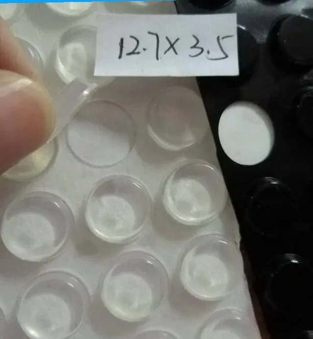 custom square self adhesive pad  and 10×10 mm adhesive silicone rubber feet 1