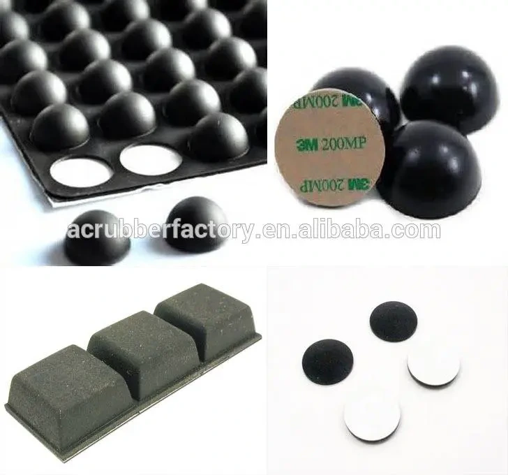 3 mm hemispherical dome top silicone anti slip adhesive rubber feet for laptop 1