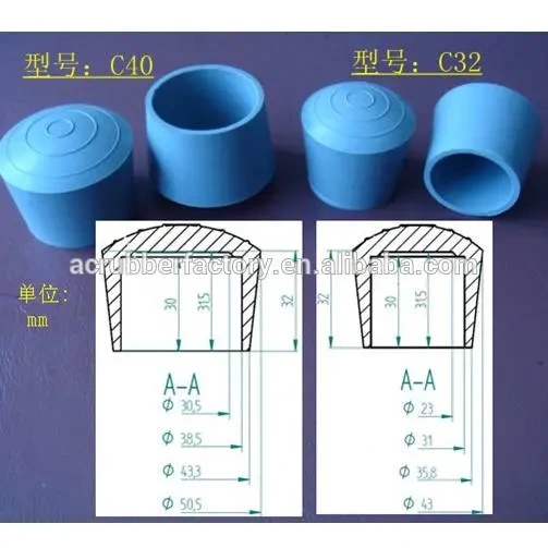 White Rubber Crutch Rubber Feet 3m Adhesive Protective Rubber Feet for Furniture 1