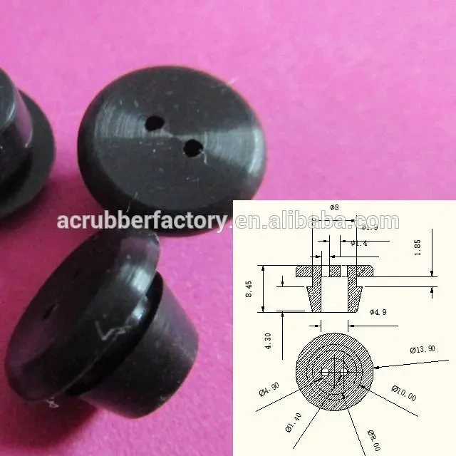 8mm 8.2mm T shape silicone rubber hole plug 1