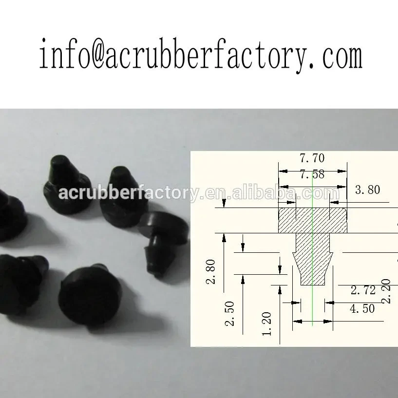 plug for 2.2 mm plate black rubber hole plugs silicone rubber plug with groove 3.8mm hole plug 1