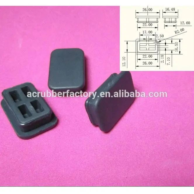silicone bungs Ink box plug Ink cartridge plug square silicone plug 1