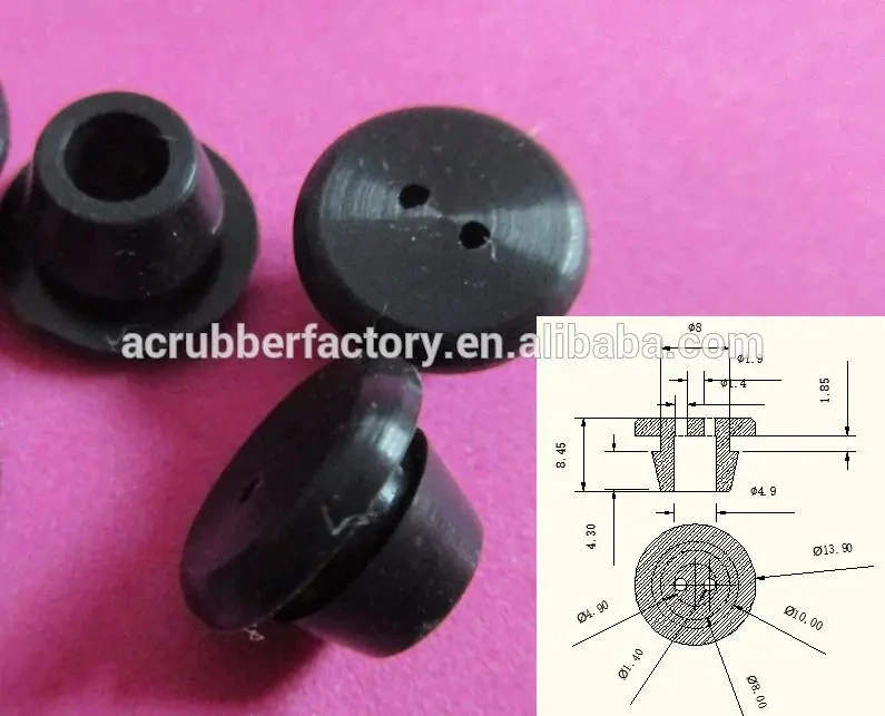 silicone bungs 8 10 wire guide grommet with groove grommet plug with two holes grommet with two holes 1