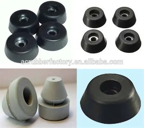 Trapezoidal 30×16 Threaded Molded Non Slip Silicone Rubber Feet 1