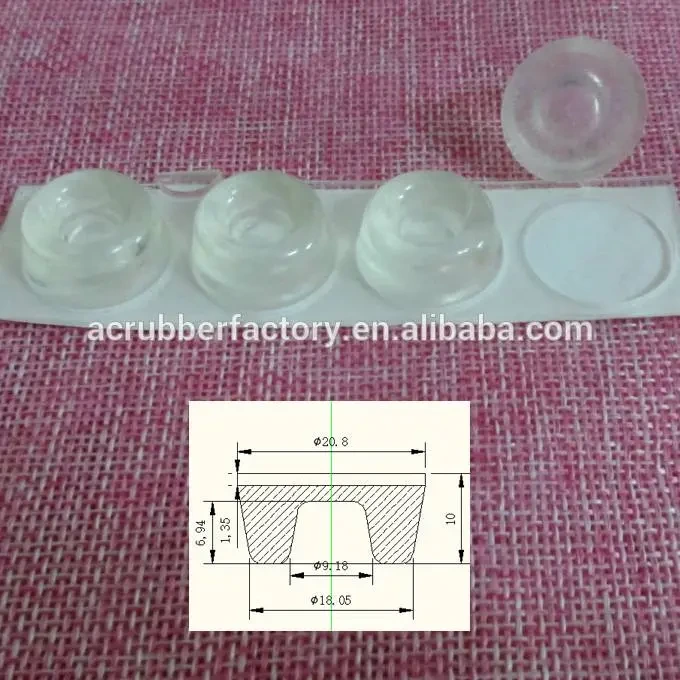 diameter 21 x height 10 mm conical self adhesive silicone feet 1