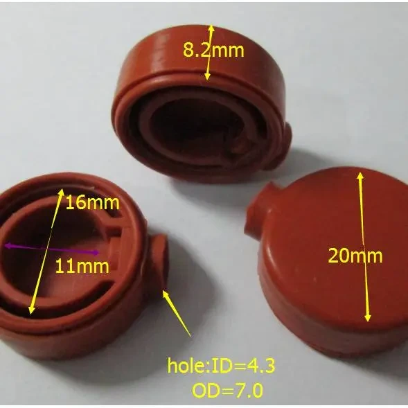 custom round silicone gasket cap for printing machine silicone valve cap 1
