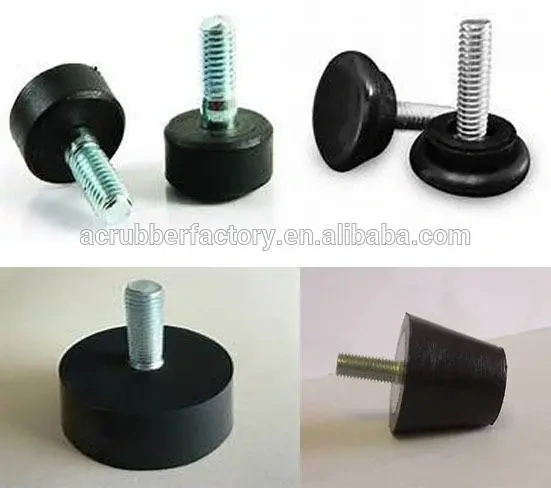 adjustable M8 rubber mounting feet mould making walking stick threaded rubber feet 1