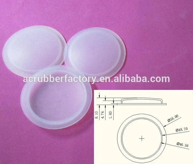 thin silicone bottle plugs round cap 46.36mm silicone cap 1