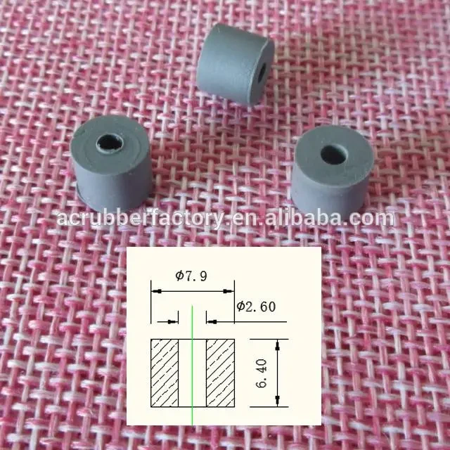 8×2.6×6.4mm gray silicone washer muted rubber stopper 1