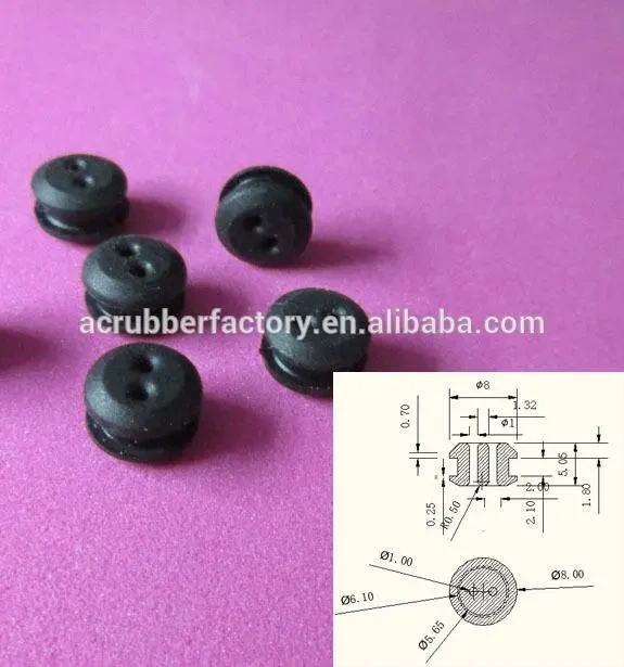 stopper with two holes for 6mm plate water proof plug with holes 1