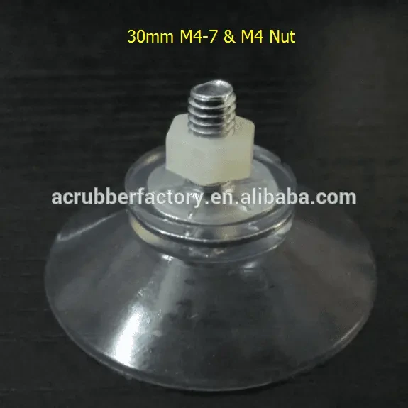 20 30 40 50 60mm suction cup with nipple with ring holder vacuum glass sucker plastic sucker threaded suction cup 1
