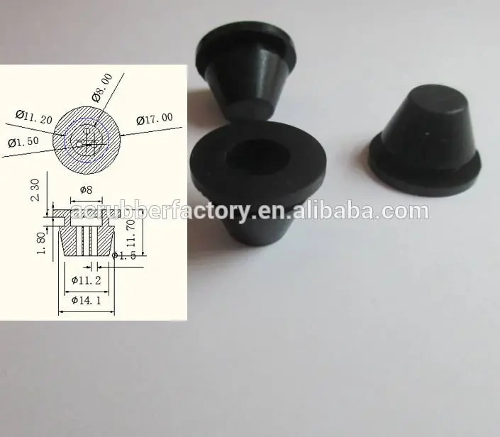 3 holes wire guide for 1.5 cable grommet waterproof silicone rubber grommet 1