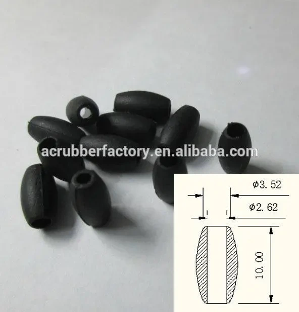 3.5 3.6 mm anti-vibration rubber bushes oval rubber bush ellipsoidal silicone bush 1