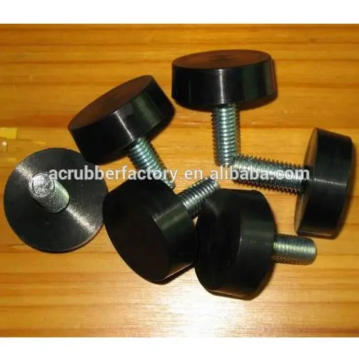 Manufacturer customize rubber vibration threaded rubber mount base anti vibration rubber mount 4 pcs M6x13 18mm dia 1