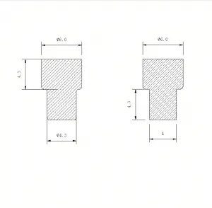 4.0 4.3mm test tube small rubber stopper glass tube small rubber stopper test tube silicone rubber plug 1