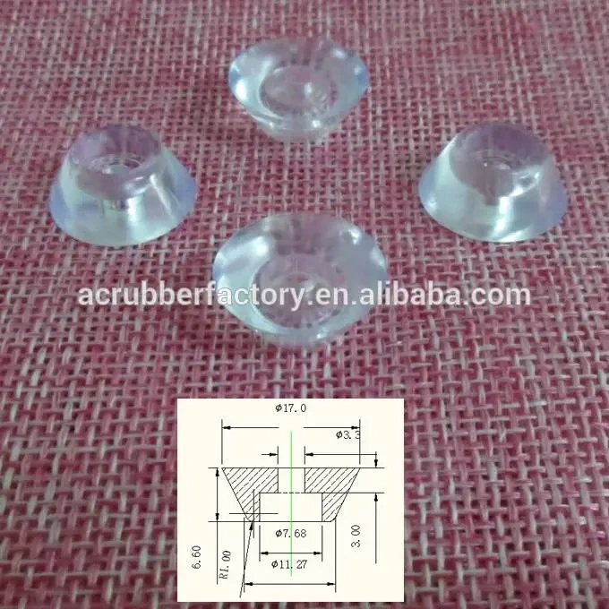 diameter 17 mm height 6.5 fit for M3 M4 screw hard clear PVC bumpon 1