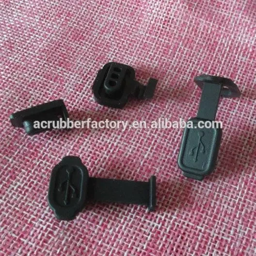 18×10.6mm square plug silicone rubber door stopper with lock rectangular stopper with slot 1