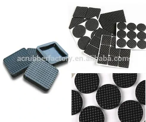 Rubber furniture floor pads adhesive protection anti-sound 3m glue Trade Assurance rubber cushion pad 1