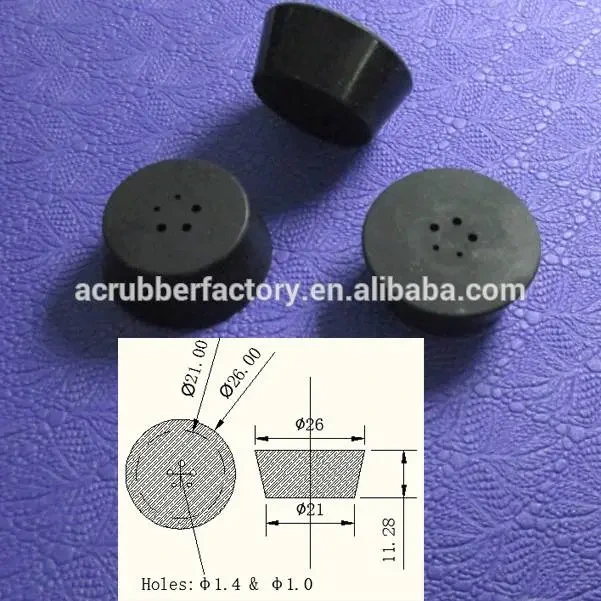 2.8mm rubber plug with 5 hole length 15.5mm used for dust proof and waterproof 1