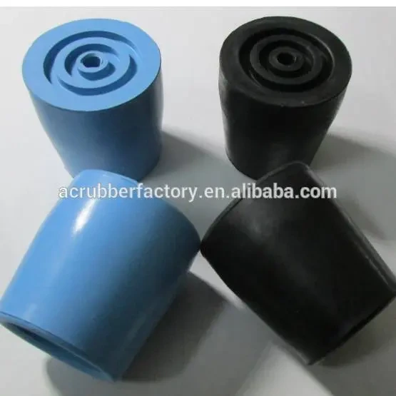 Custom no-slip suction rubber cane tips for crutch with steel inserts 3/4 5/8 1