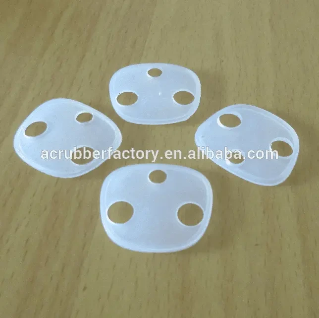 decorative rubber pad with 3 holes three holes silicone gasket three holes silicone pad 1