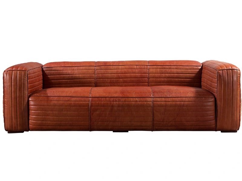 Fulham Vintage Leather Couch Sofa 1