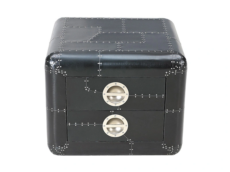 Aircraft Jet Black Metal Lamp Table 1