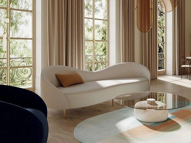 Defaico Brace Cream Boucle Living Room Sofa Solid Pine And Plywood Frame Sofa1 1