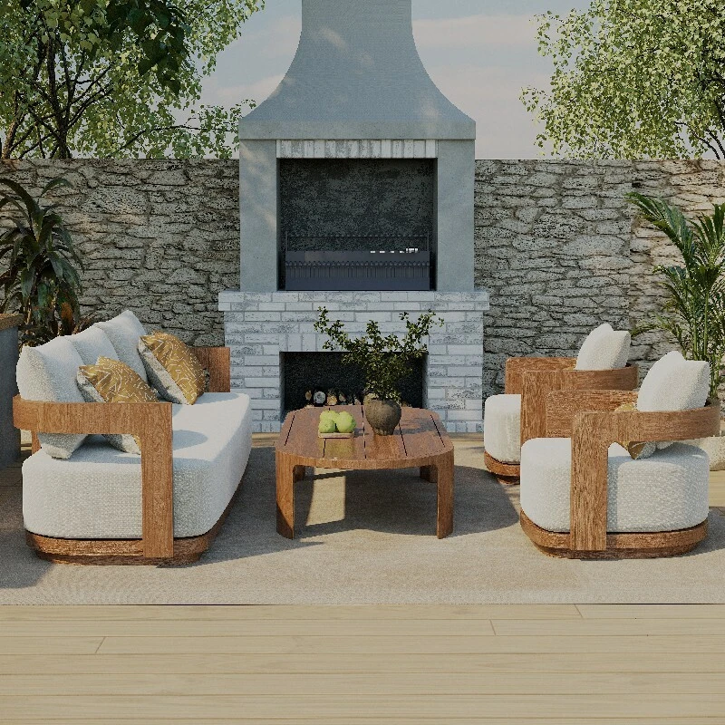 Defaico CoastalPro Outdoor Patio Wooden Sofa Collection 1