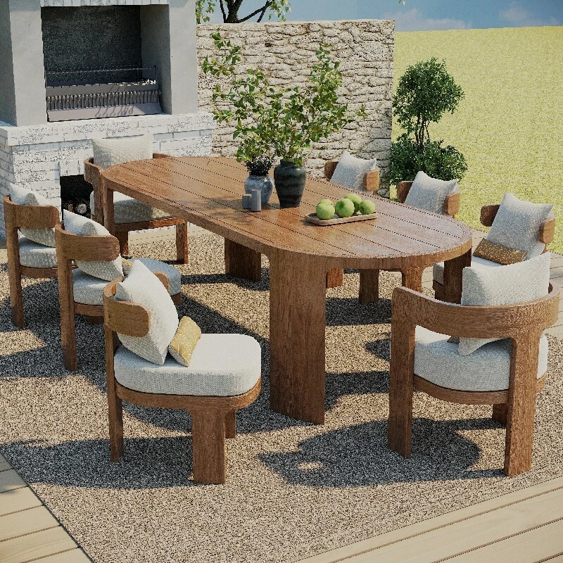 Defaico ResortFlo 9-Piece Outdoor Patio Dining Set 1