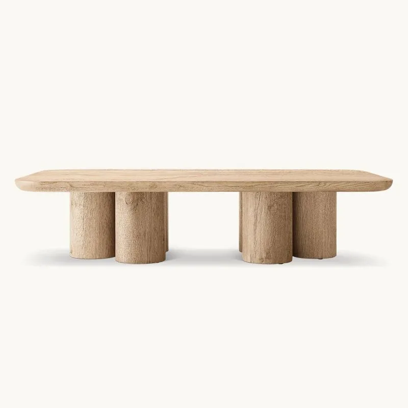 Table basse, table basse en chêne, table basse en bois massif, table basse rectangulaire moderne