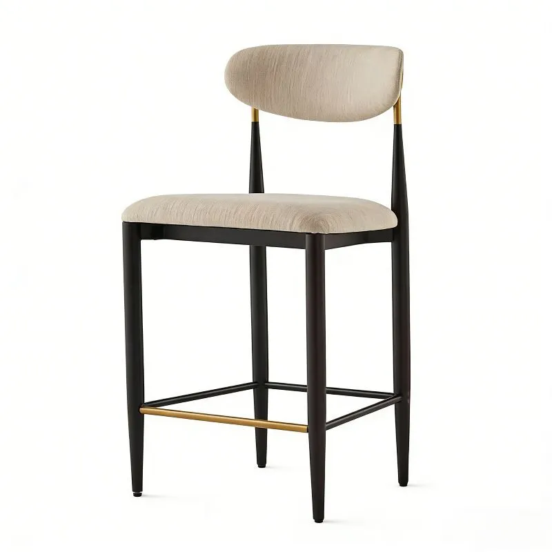 Counter Stools, solid oak bar stool, fabric counter stool, upholstered bar seating