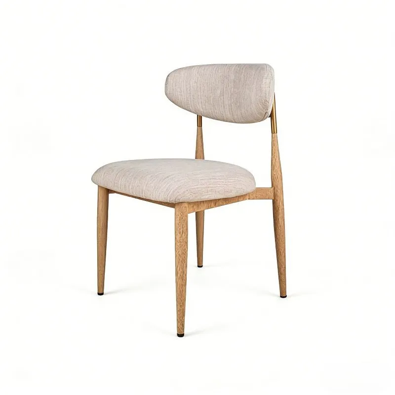 Dining Armless Chair, solid oak dining chair, fabric side chair, upholstered wood seating