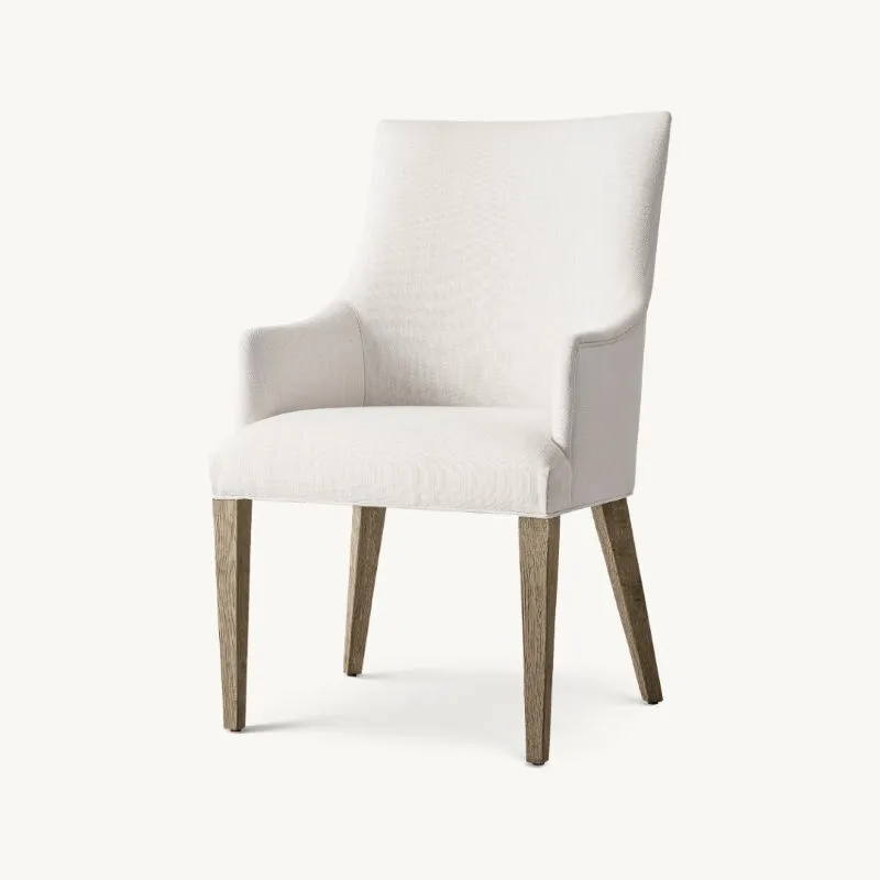 Dining Chair, solid wood dining armchair, fabric upholstered chair, wooden dining seating