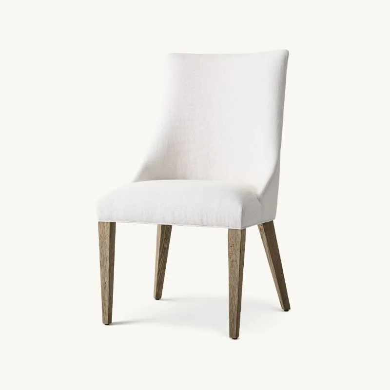 Chaise de salle à manger, chaise de salle à manger en bois massif, chaise d'appoint en tissu, sièges de salle à manger rembourrés