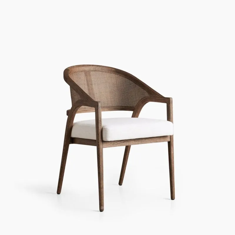 Chaise de salle à manger, chaise de salle à manger en frêne, meubles de salle à manger en rotin
