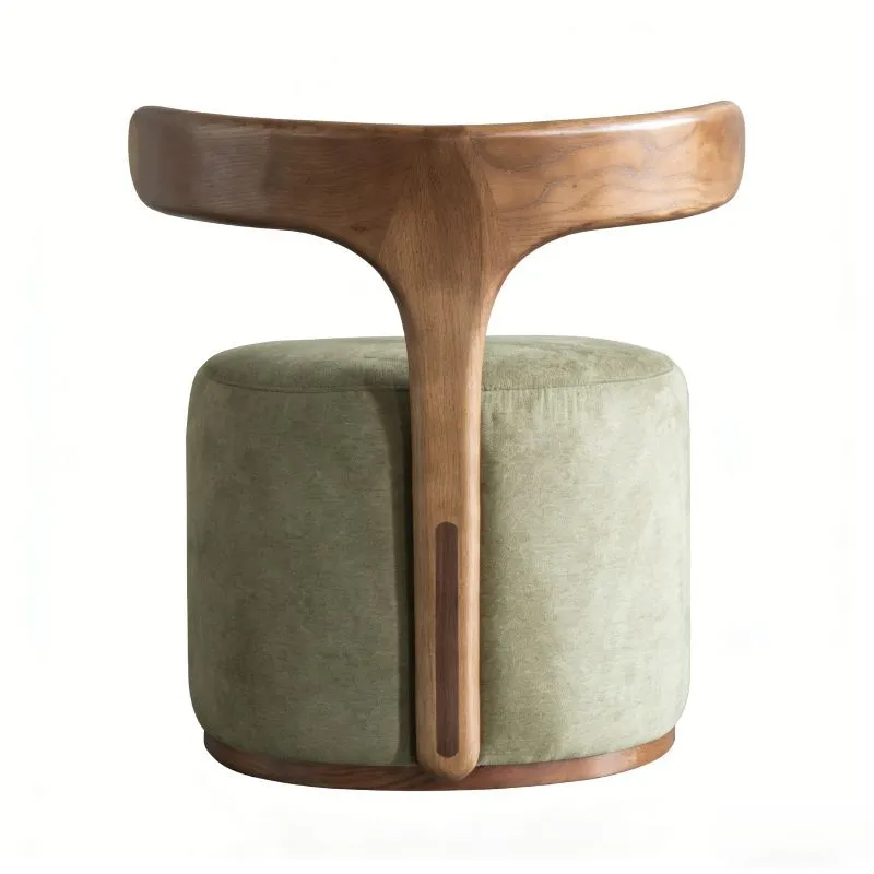 Chaise longue, chaise longue en bois de frêne, chaise longue en bois, chaise en tissu lin coton