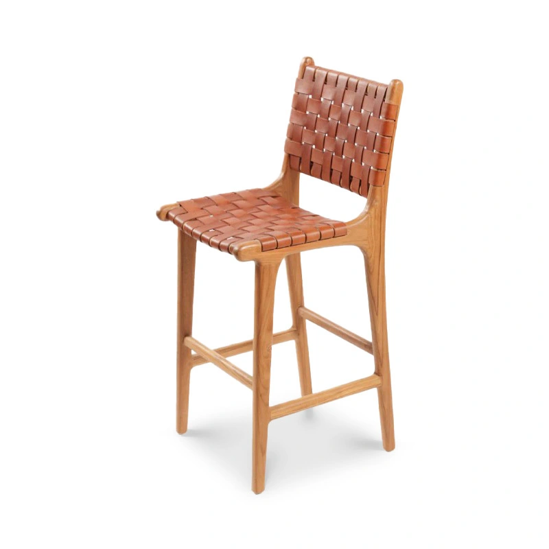 Defaico Ash Wood Bar Chair