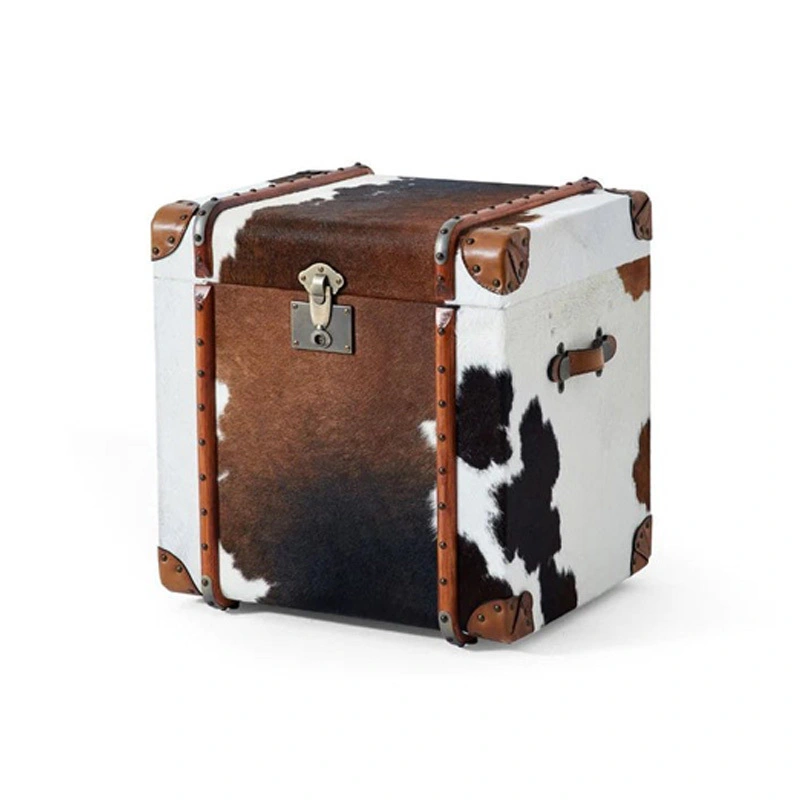  genuine cowhide trunk table