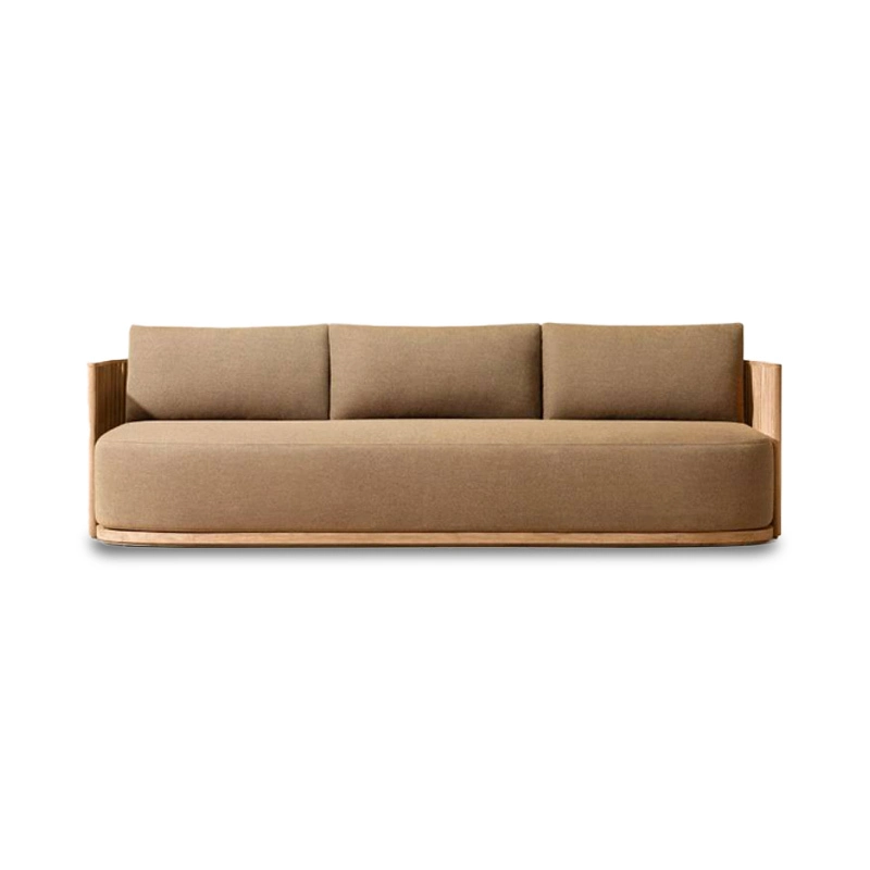 Defaico Teak Outdoor Sofa Extra Thick Sofa Cushions
