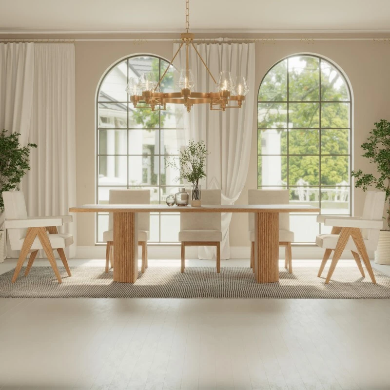 Defaico Slatform Dining Set